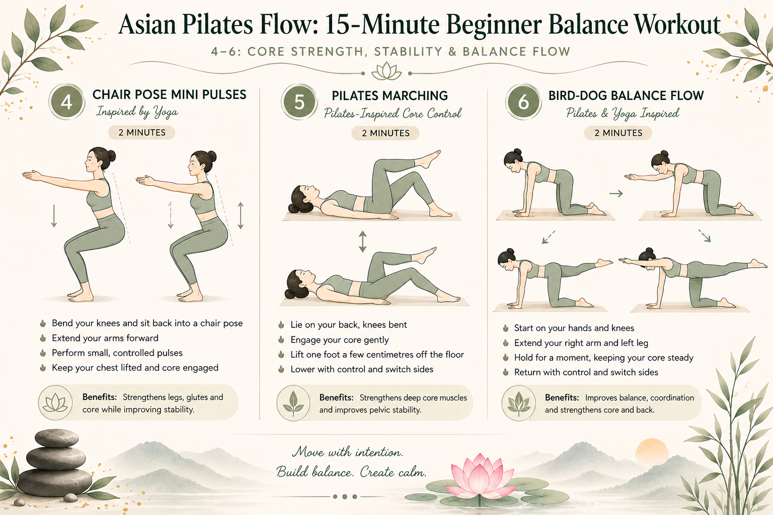 Asian Pilates Flow - 15-Minute Beginner Balance Workout_2