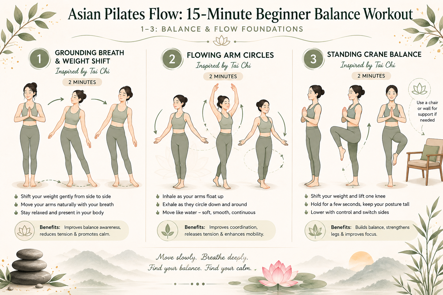 Asian Pilates Flow - 15-Minute Beginner Balance Workout_1_1